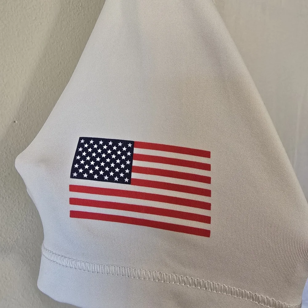Vineyard Vines Kids White USA Graphic Tee with Flag Whale - Picture 4 of 4